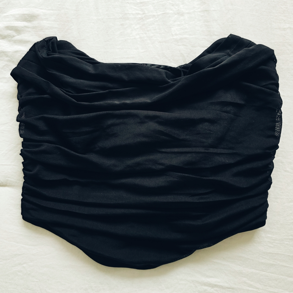 Black Ruched Top
